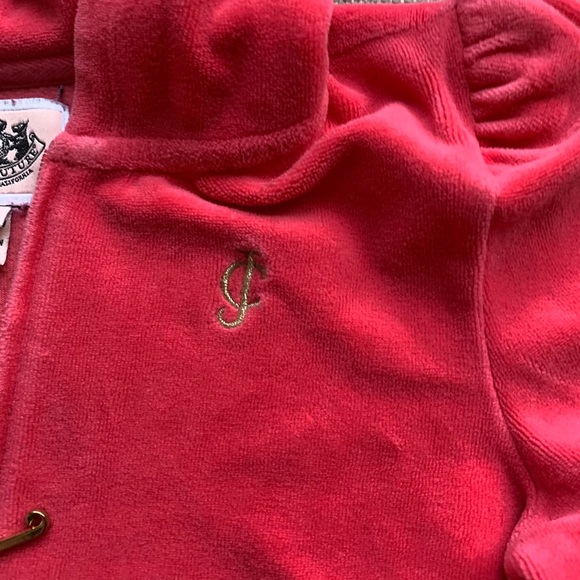 Y2K Barbiecore Juicy Couture Velour Hoodie with Ruffle Back Girls L - Picture 5 of 5